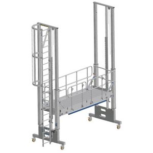 Height-adjustable work platform – base module