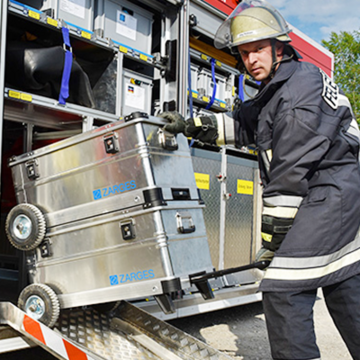 Aluminium transport cases for first responders