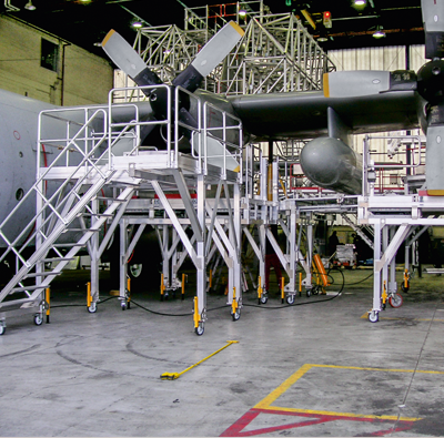 Hajtómű- és légcsavar-dokk a C130 Hercules típushoz.
