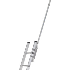 Retractable stile extension for single-section ladders