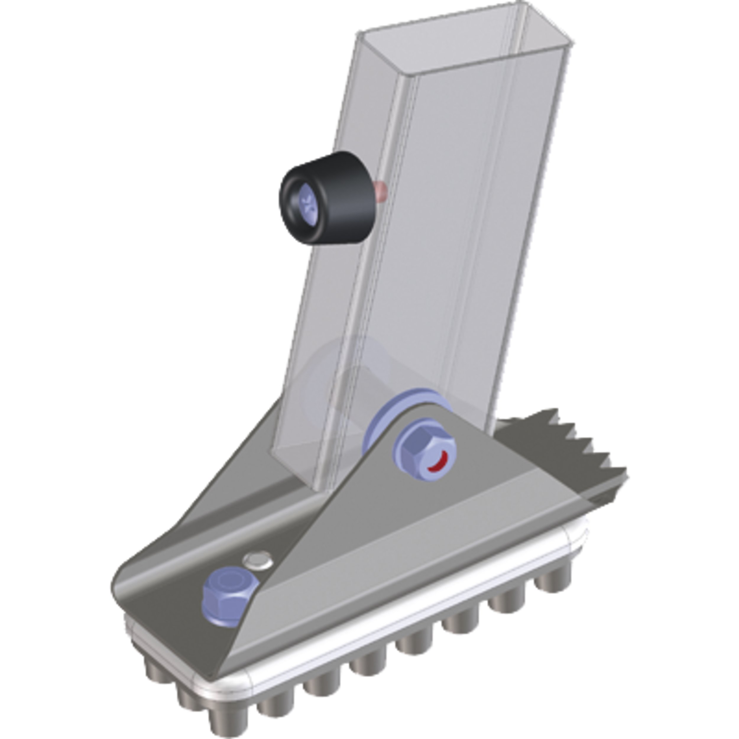 Pivot foot with rubber tread 125 x 50 mm | Stability | ZARGES ...