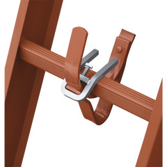 Lock for roof ladder safety hooks