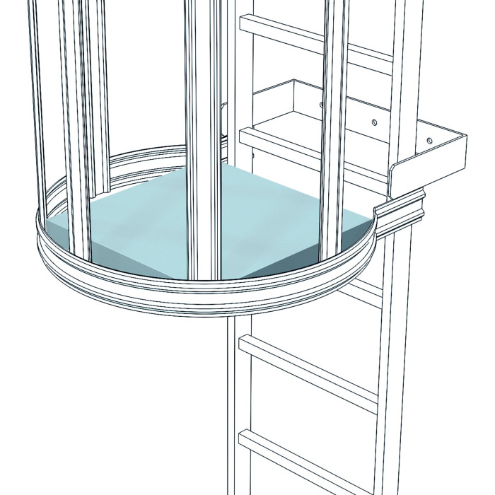 Rest Platform Building Rest platform 520 x 550 mm | Platforms | ZARGES - Innovations in aluminium