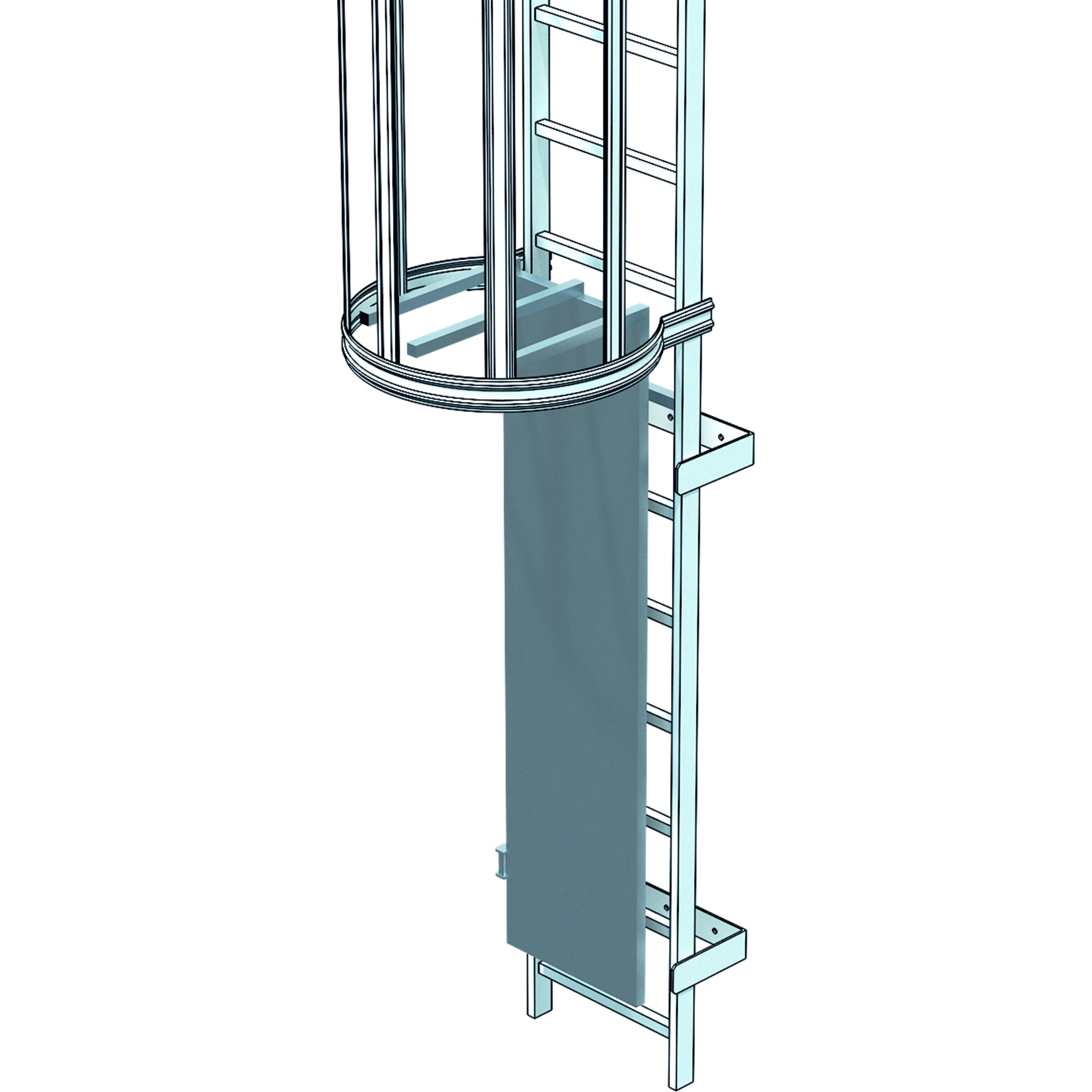 Security door for maintenance ladders Access protection for