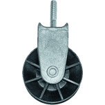 Rope pulley for rope-operated ladder