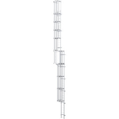 Multi-section fixed ladder systems, anodised aluminium