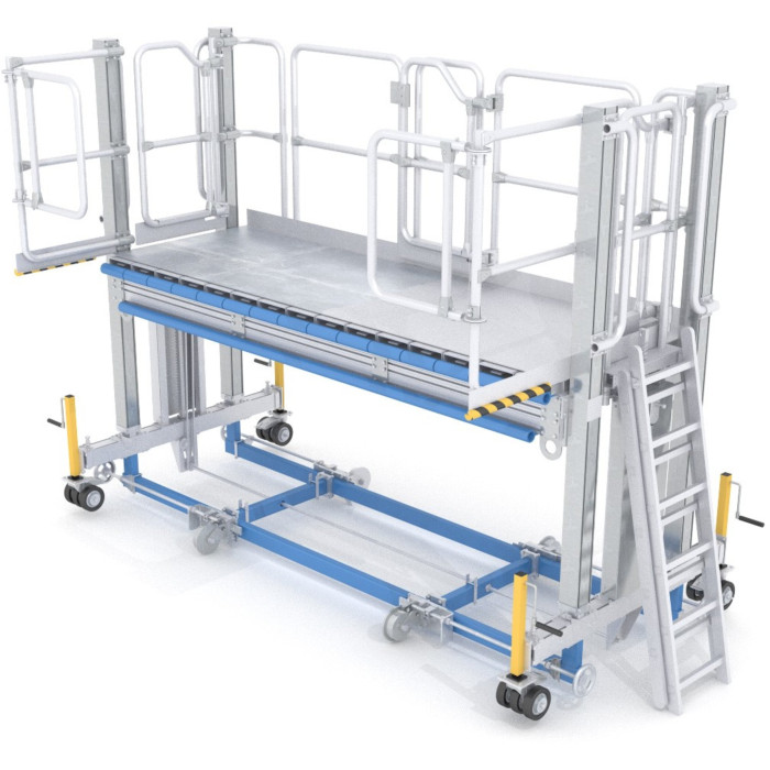 Working Platform Railing Front working platform with height adjustment | Work and maintenance ...
